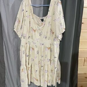 Her Universe Cream and Purple Floral Dress